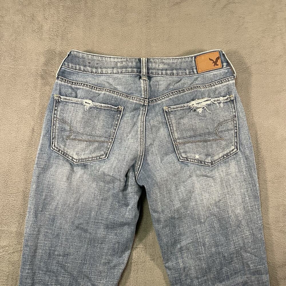 American Eagle Jeans Blue Women’s Size 2 Cotton Tomgirl Distressed Casual - Picture 12 of 13